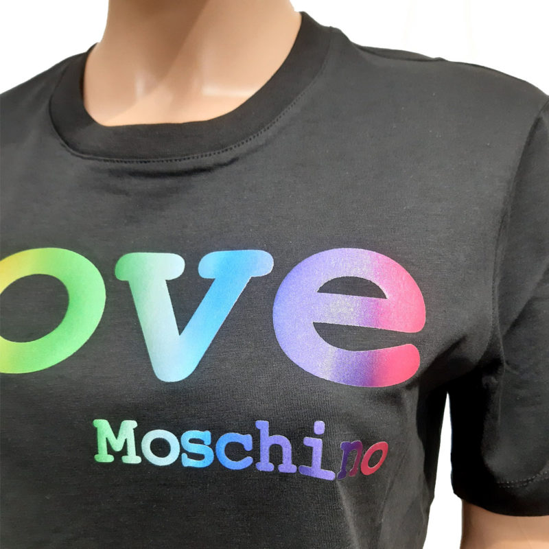 Love Moschino T-shirt Logo arcobaleno - Stock The Look